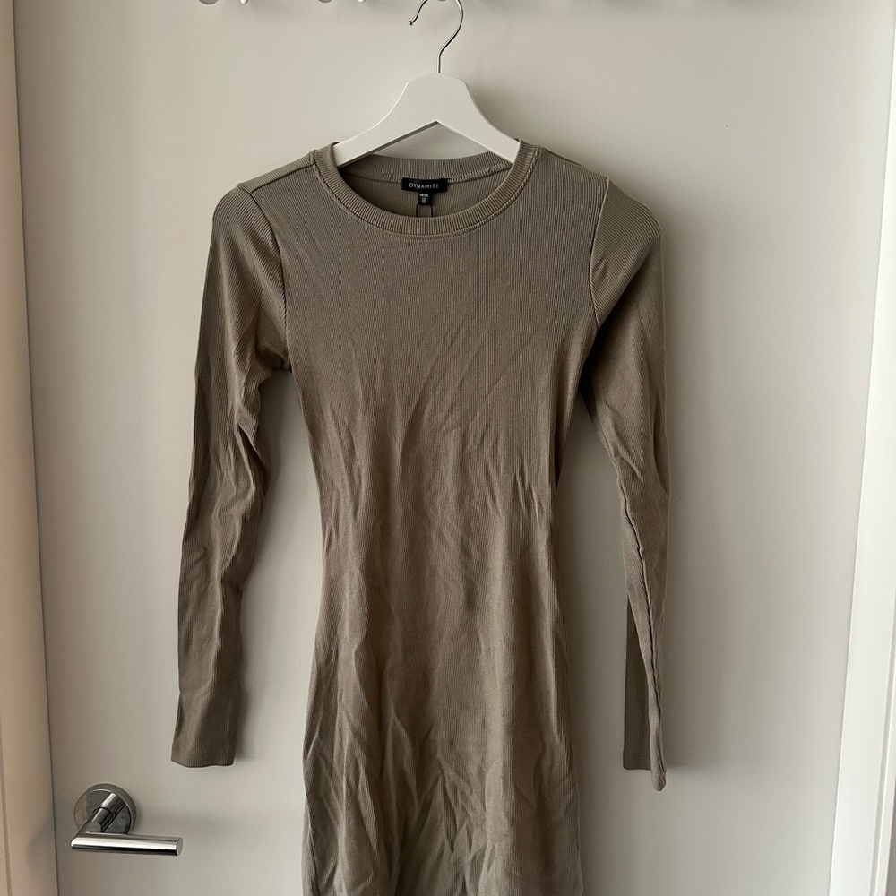 BNWT Dynamite Olive Long Sleeve Dress